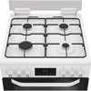 Hotpoint HDD6GDC2W 60cm with Glass Lid Freestanding Dual Fuel Cooker White