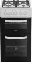Hotpoint HTG5GCW 50cm Twin Gas Range Cooker White