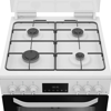 Hotpoint HDG6GDCW 60cm Double oven with lid Freestanding Gas Cooker White