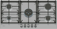 NEFF T29CIR8N0 N 70 90cm 5 Burner Gas Hob Stainless steel