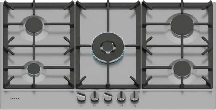 NEFF T29CIR8N0 N 70 90cm 5 Burner Gas Hob Stainless steel