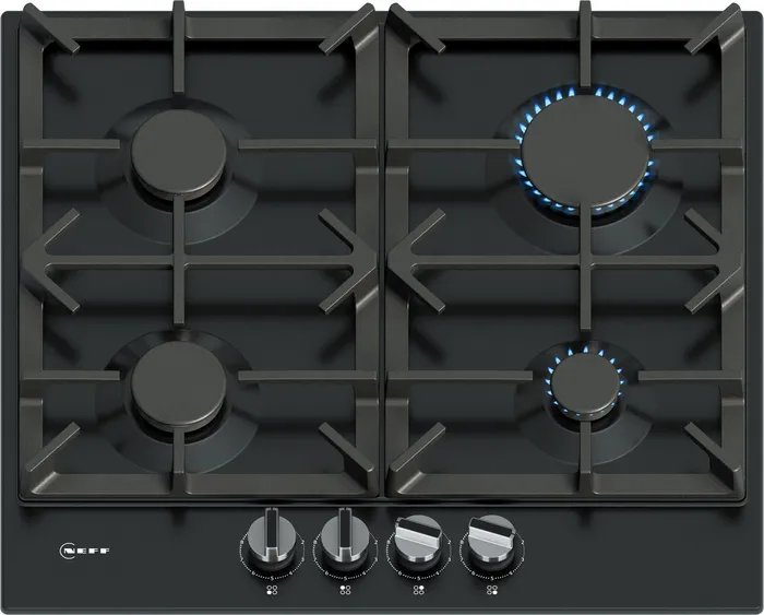 NEFF T26CIP8S0 N 70 60cm 4 Burner Gas Hob Black
