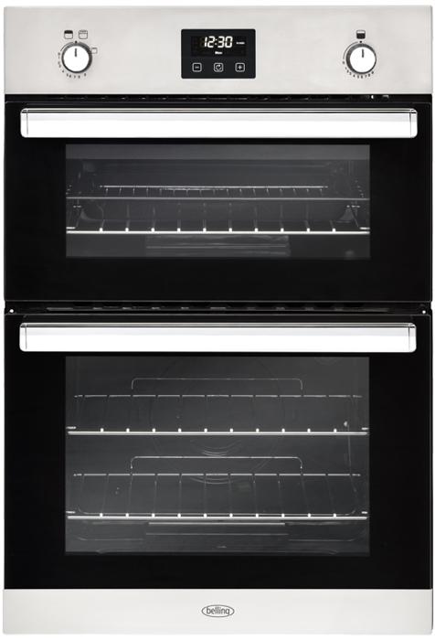 Belling BI902G (444444795) 90cm Built-in Double Gas Oven Stainless steel