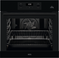 AEG BEB355020B STEAMBAKE 71Litres AQUA CLEAN ENAMEL Built-in Single Electric Oven Black