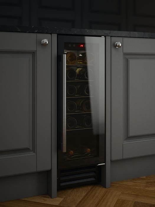 CATA UBWC300B.1 30cm ( Built Under ) 18 Bottles Wine Cooler Black Glass