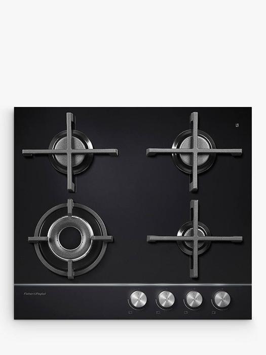 Fisher & Paykel CG604DNGGB1 60cm 4 x Burner Gas On Glass Gas Hob Black