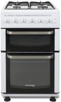 Montpellier Eco TCG50W 50cm Twin Cavity 4 Burner Freestanding Gas Cooker White