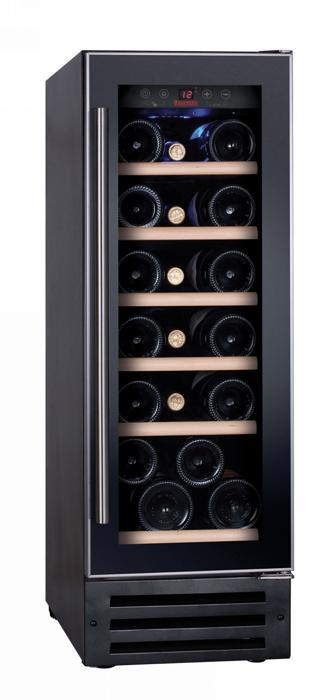 Baumatic BWC305SS 19 bottle Built In Wine Cooler Black / Stainless Steel