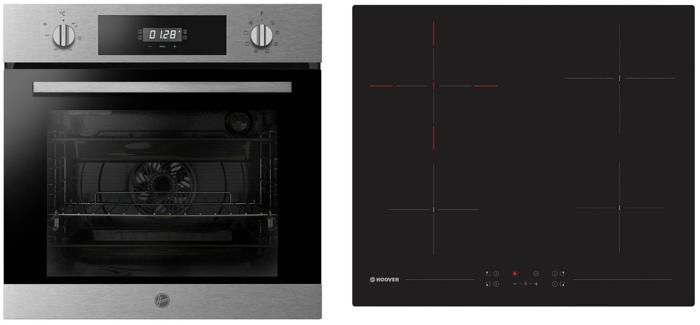 Hoover PHC3B25HH64DCT 60cm Electric Oven with Ceramic Hob Built-in Oven and Hob Pack Stainless steel