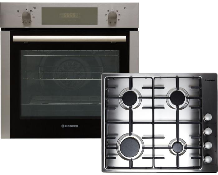 Hoover HPKGAS60X/E Electric Oven with Gas Hob Built-in Oven and Hob Pack Stainless steel