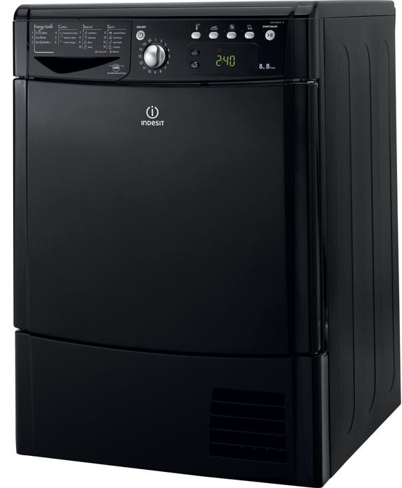 Indesit EcoTime IDCE 8450 BK H  8kg Tumble Condenser ( IDCE8450BKH ) Freestanding Dryer Black