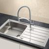 Homestyle SD100L Sonata Large Single Bowl & Drainer Inset Sink Stainless steel