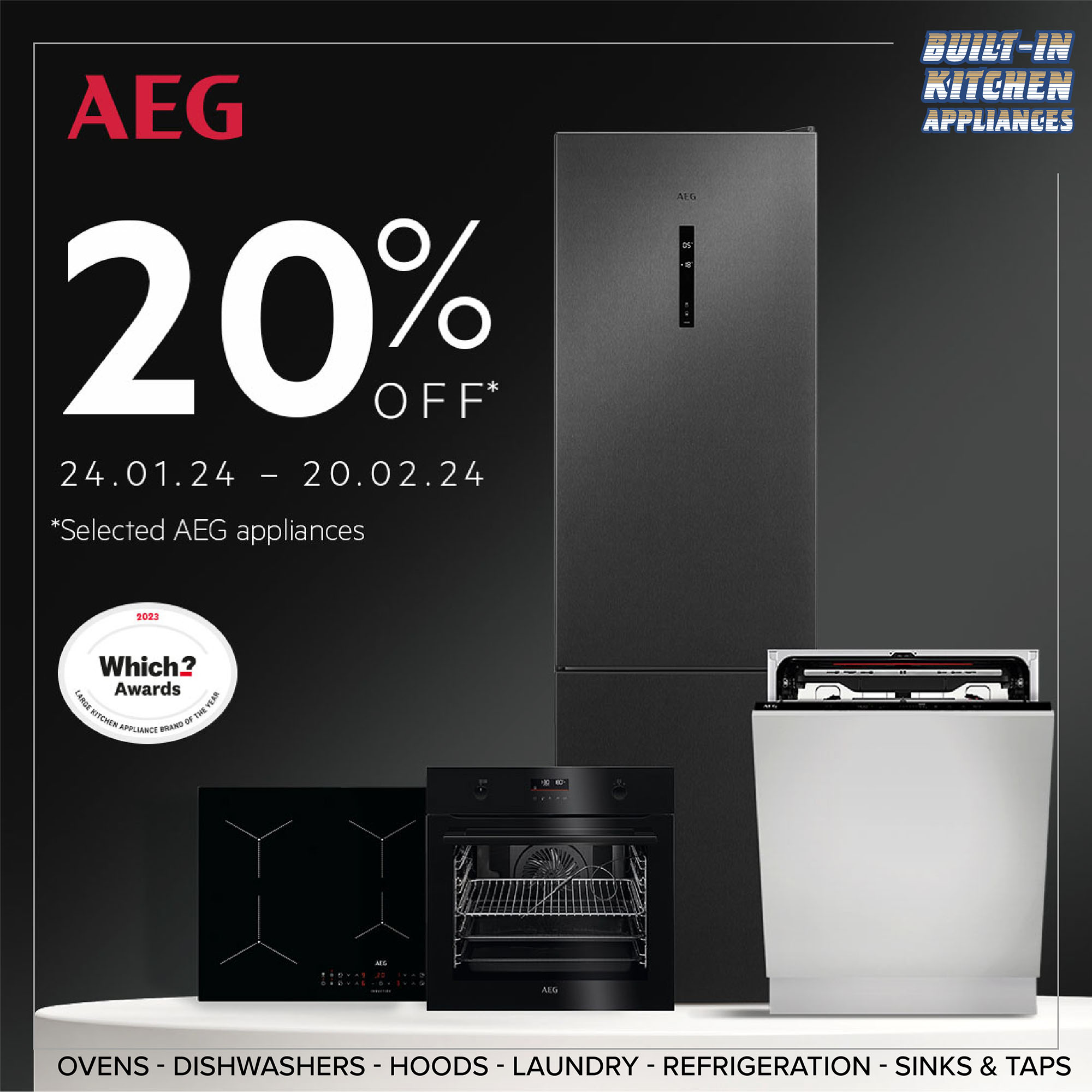 AEG IKE85751FB 6000 Multibridge 80cm Induction Hob Black Built In