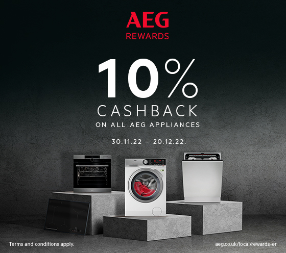 AEG 10% Cashback on selected appliances