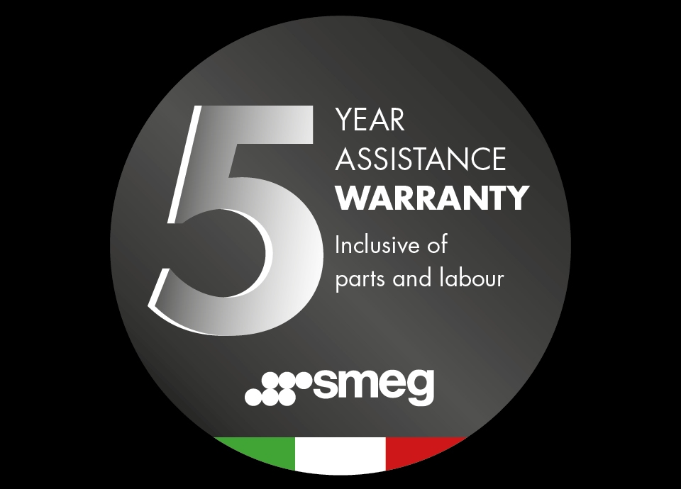 Smeg 5 year assistance warranty (Offer ends 30.06.23 )