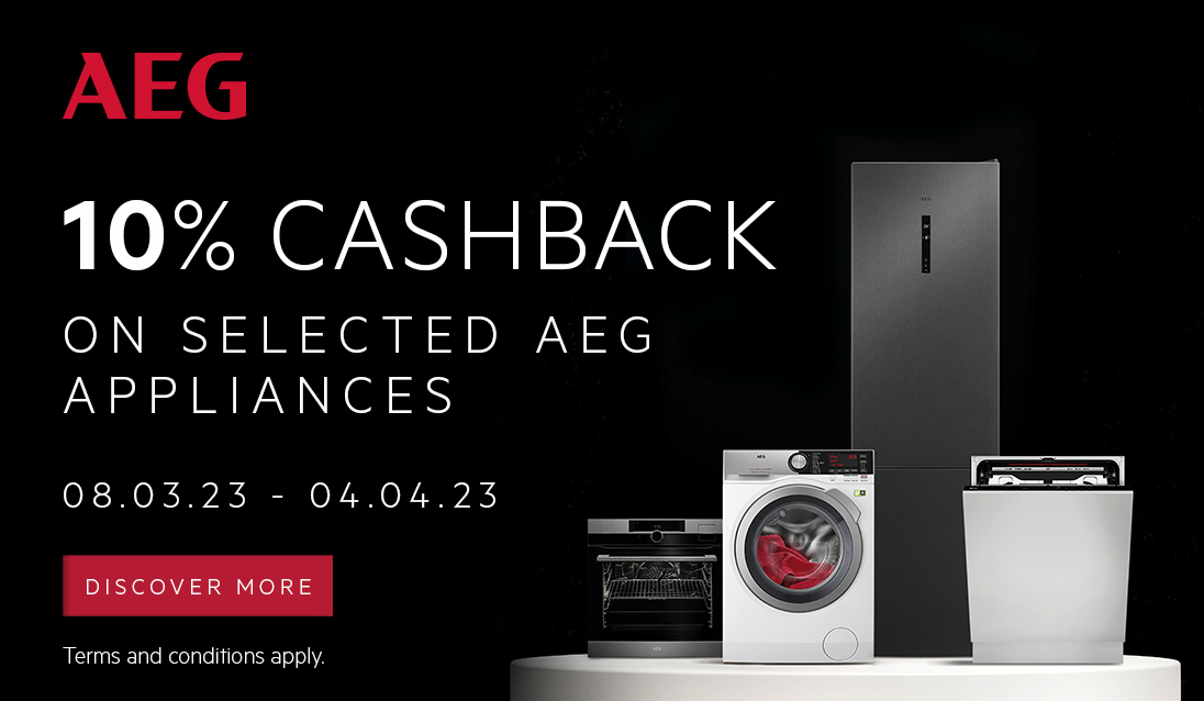 AEG 10% Cashback on selected kitchen appliances (ends 04.04.23)