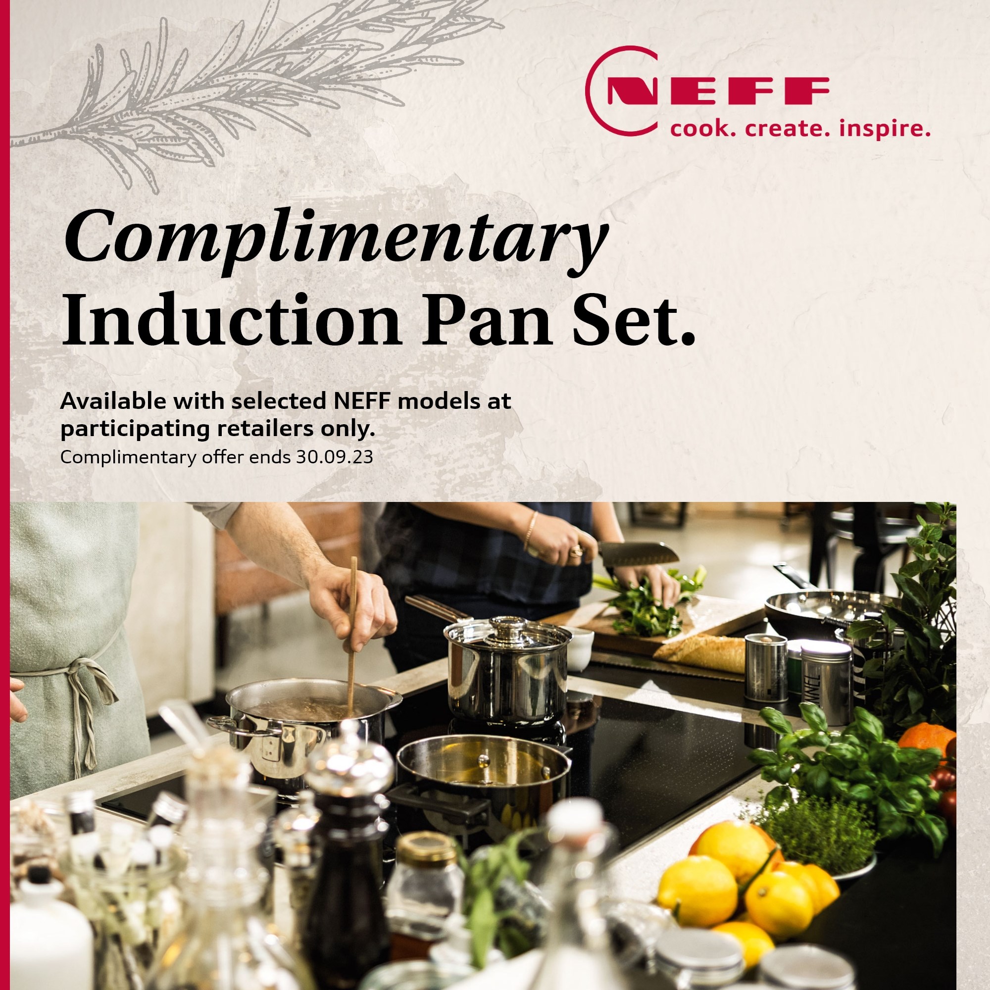 Neff Complimentary Induction Pan set (offer Ends 30-09-23)